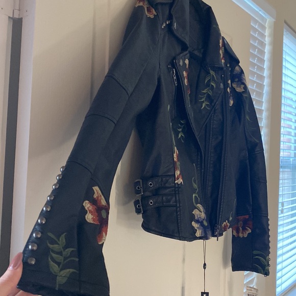 BlankNYC Embroidered Faux Leather Jacket - Picture 9 of 15